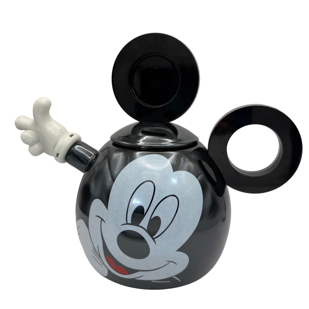Vintage‎ Mickey Mouse Teapot Black Ceramic Disney Collectible Kitchen Decor